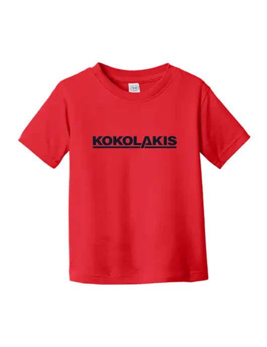 Rabbit Skins Red Toddler Fine Jersey Tee w/Kokolakis Logo