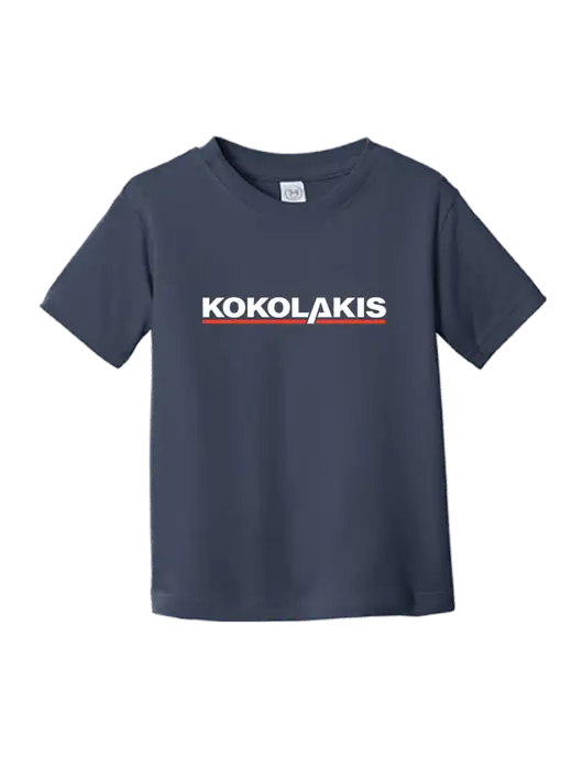 Rabbit Skins Navy Toddler Fine Jersey Tee w/Kokolakis Logo