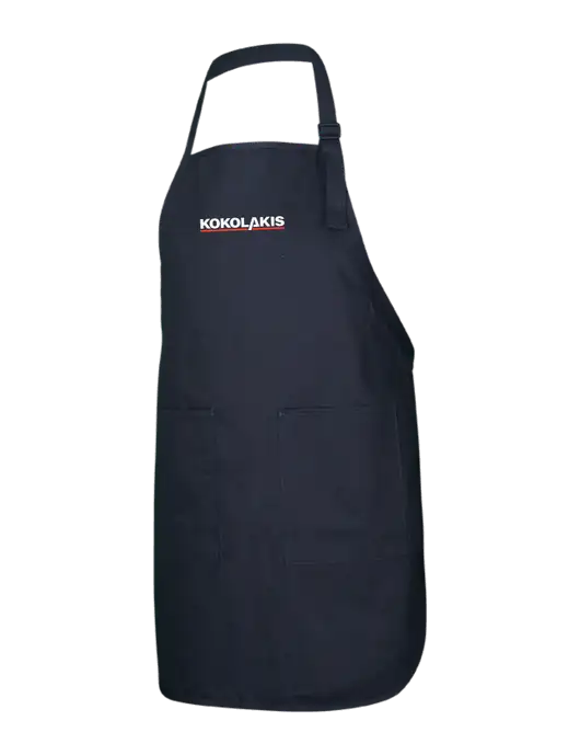 Full-Length Black Apron With Pockets w/Kokolakis Logo