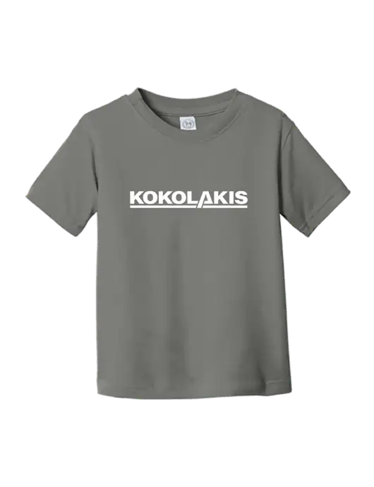 Rabbit Skins Charcoal Toddler Fine Jersey Tee w/Kokolakis Logo