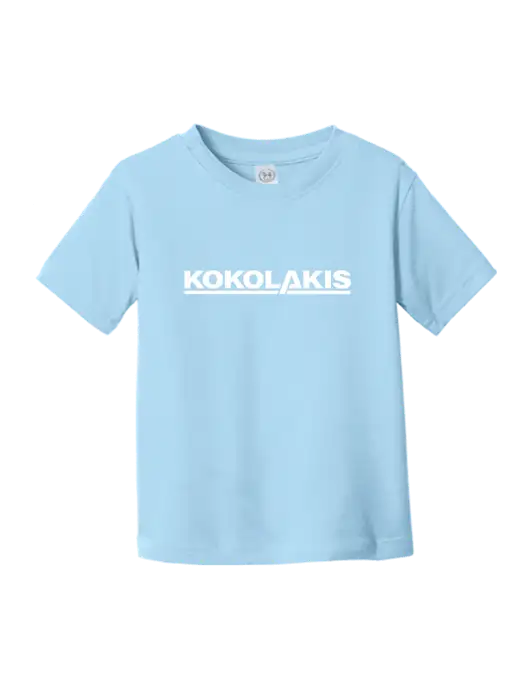 Rabbit Skins Light Blue Toddler Fine Jersey Tee w/Kokolakis Logo