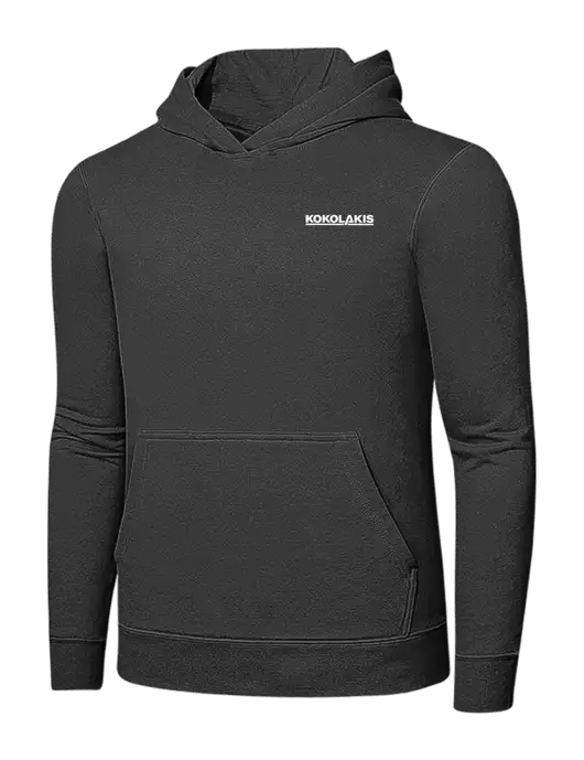 Charcoal 7.8 oz Ring Spun Hooded Sweatshirt w/Kokolakis Logo