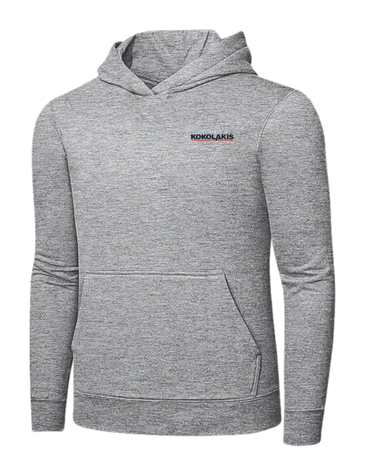 Light Grey Heather 7.8 oz Ring Spun Hooded Sweatshirt w/Kokolakis Logo