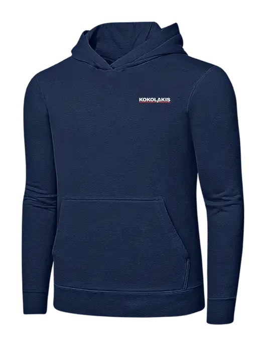 Navy 7.8 oz Ring Spun Hooded Sweatshirt w/Kokolakis Logo