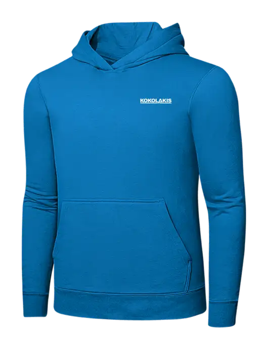 Medium Dark Sapphire 7.8 oz Ring Spun Hooded Sweatshirt w/Kokolakis Logo