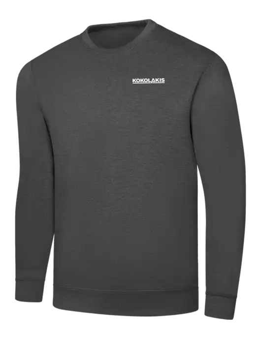Charcoal 7.8 oz Ring Spun Crew Sweatshirt w/Kokolakis Logo