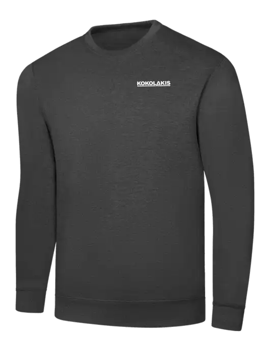 Dark Heather Grey 7.8 oz Ring Spun Crew Sweatshirt w/Kokolakis Logo