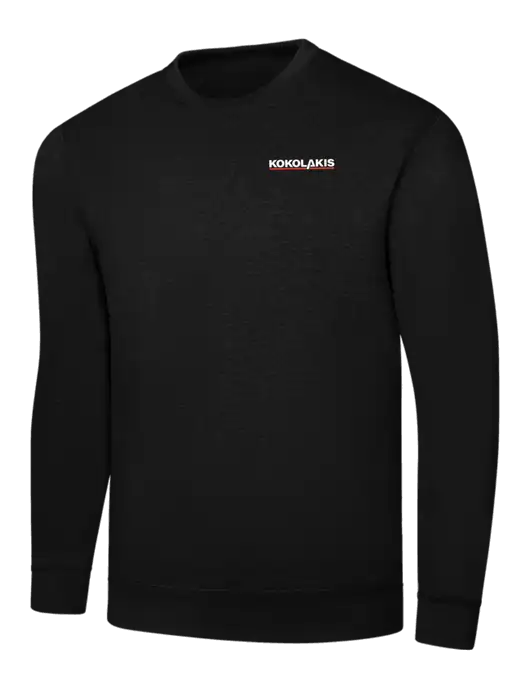 Black 7.8 oz Ring Spun Crew Sweatshirt w/Kokolakis Logo