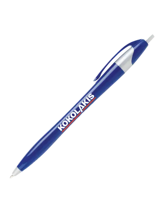 Novella Navy/Silver Corporate Pen- Blue Ink w/Kokolakis Logo