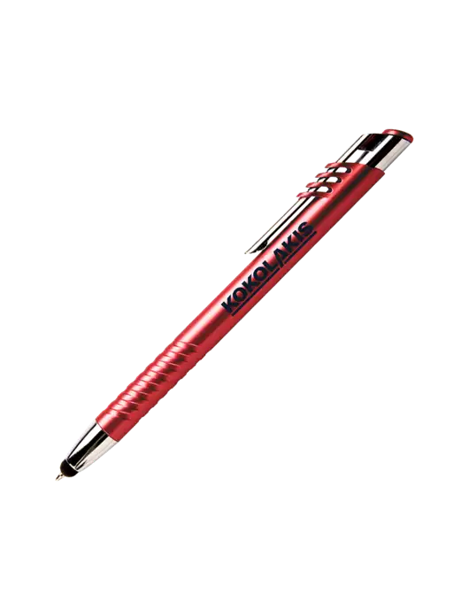 Schirhart Red Stylus Pen - Blue Ink w/Kokolakis Logo