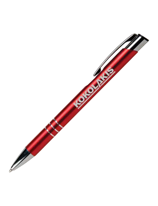 Laurent Red Pen - Black Ink w/Kokolakis Logo