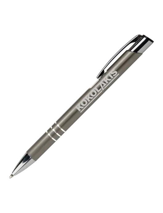 Laurent Gunmetal Pen - Black Ink w/Kokolakis Logo