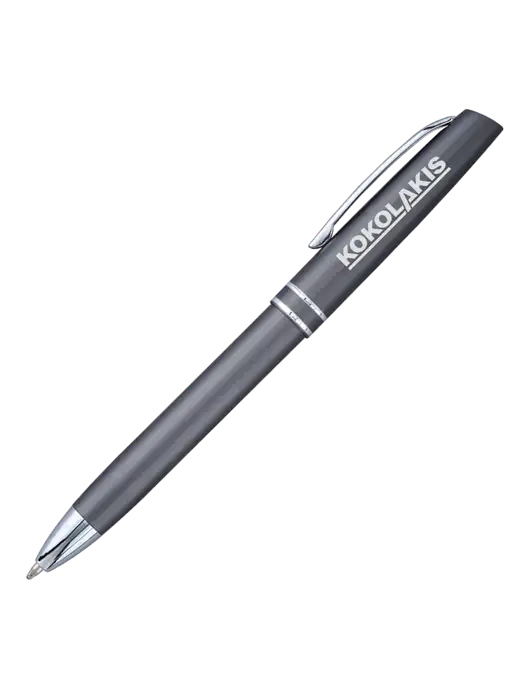 Gunmetal Anguilla Black Ink Pen w/Kokolakis Logo