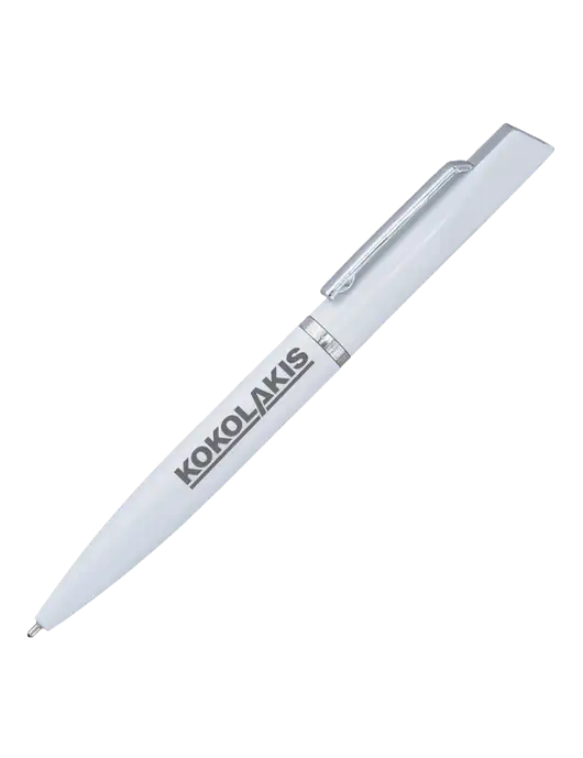 Santos White Pen - Black Ink w/Kokolakis Logo