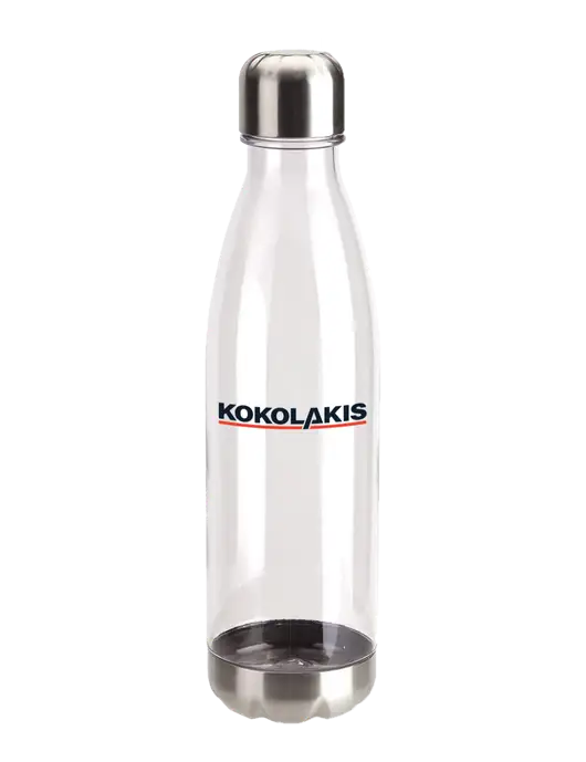Bayside Tritan Clear 25 oz Bottle with Stainless Base and Cap w/Kokolakis Logo