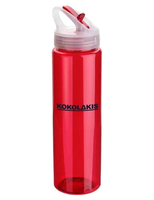 Buddy Red 32 oz PET Bottle with Flip Lid w/Kokolakis Logo