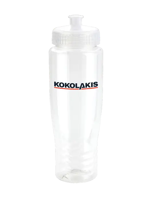 Roam Clear 28 oz Eco-Polyclear Bottle with Push Pull Lid w/Kokolakis Logo