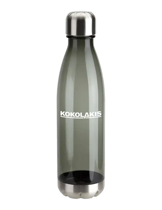Bayside Tritan Smoke 25 oz Bottle with Stainless Base and Cap w/Kokolakis Logo
