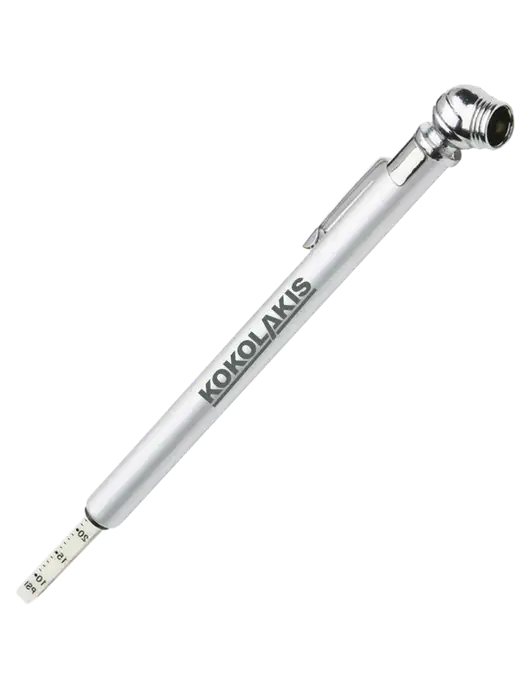 Quick View Silver Tire Gauge w/Kokolakis Logo