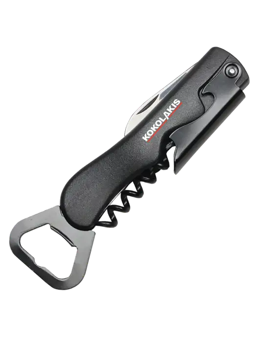 Sleek Black Bottle Opener w/Kokolakis Logo