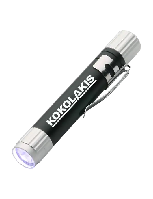 Black Aluminum LED Penlight w/Kokolakis Logo