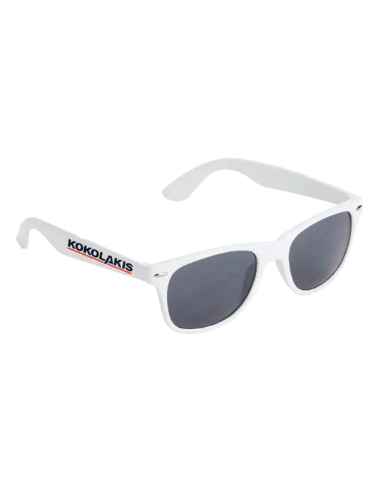 Daytona White Sunglasses w/Kokolakis Logo