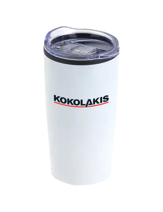 Olympus White 20 oz Tumbler w/Kokolakis Logo
