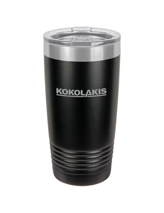 Polar Camel 20 oz Powder Coated Black Vacuum Insulated Tumbler w/Kokolakis Logo