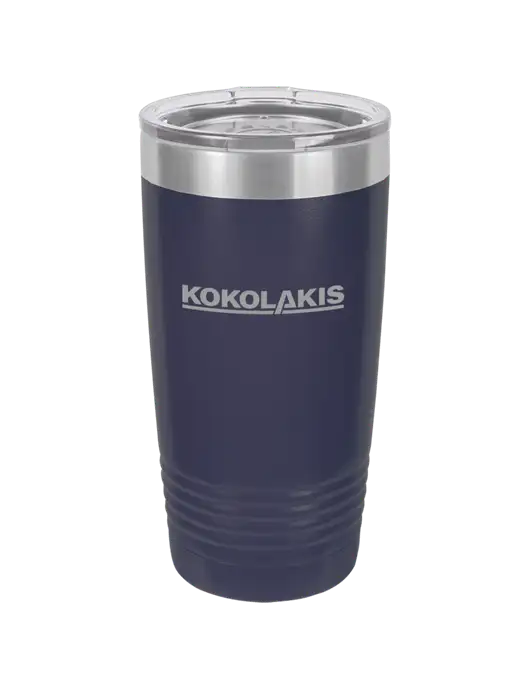 Polar Camel 20 oz Powder Coated Navy Vacuum Insulated Tumbler w/Kokolakis Logo