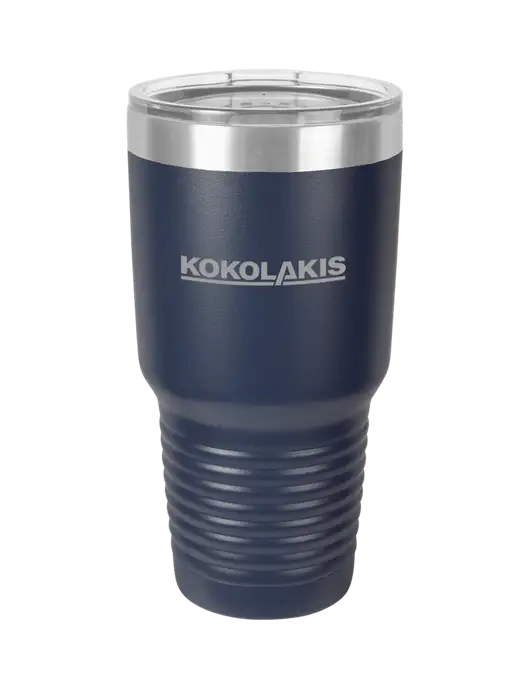 Polar Camel 30 oz Powder Coated Navy Vacuum Insulated Tumbler w/Kokolakis Logo