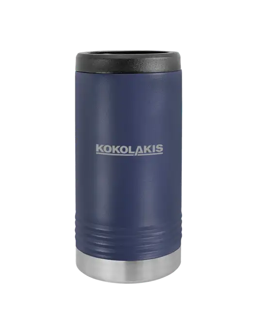 Polar Camel Powder Coated Navy Vacuum Insulated Slim Beverage Holder w/Kokolakis Logo