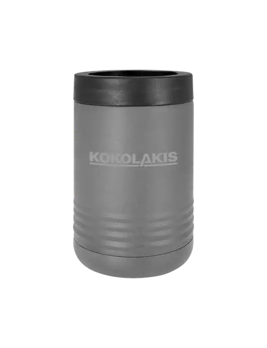 Polar Camel 12 oz Powder Coated Grey Vacuum Insulated Beverage Holder w/Kokolakis Logo