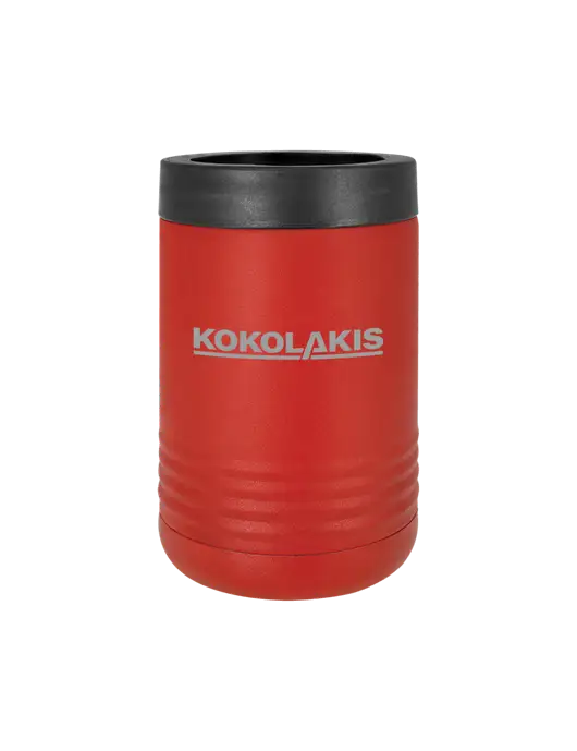 Polar Camel 12 oz Powder Coated Red Vacuum Insulated Beverage Holder w/Kokolakis Logo