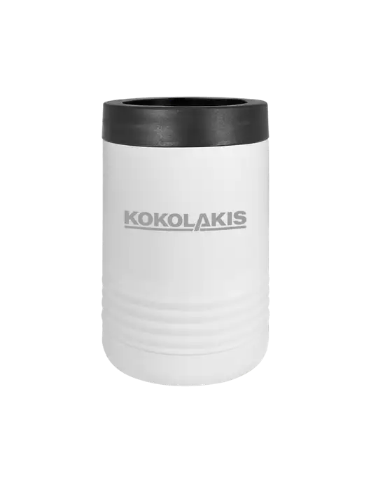 Polar Camel 12 oz Powder Coated White Vacuum Insulated Beverage Holder w/Kokolakis Logo