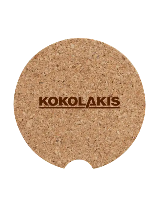 Cork Car Coaster, 2.5" w/Kokolakis Logo