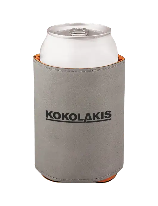 Grey Leatherette Beverage Holder w/Kokolakis Logo