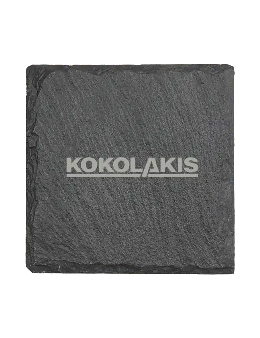 Square Slate Coaster, 4 x 4 w/Kokolakis Logo