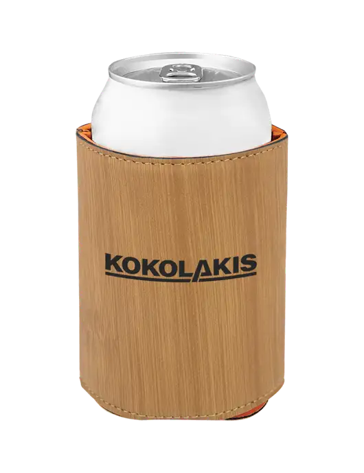 Bamboo Leatherette Beverage Holder w/Kokolakis Logo