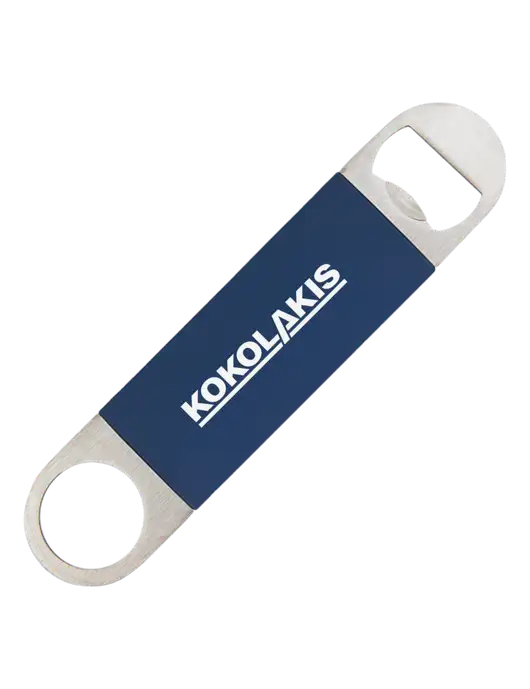 Navy Bottle Opener with Silicone Grip w/Kokolakis Logo