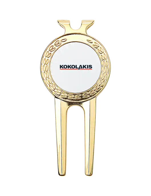 Gold Divot Tool, 1.5 x 3 w/Kokolakis Logo
