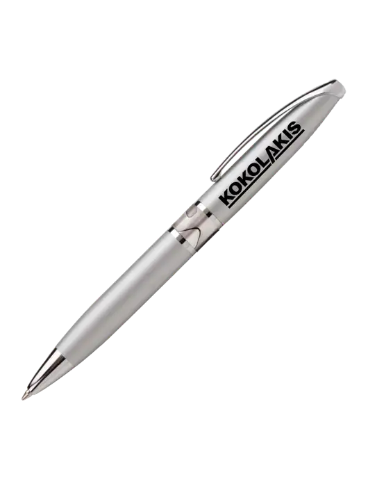 Illusion Silver Pen - Black Ink w/Kokolakis Logo