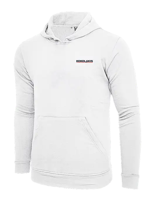 Adidas White Fleece Hooded Sweatshirt w/Kokolakis Logo