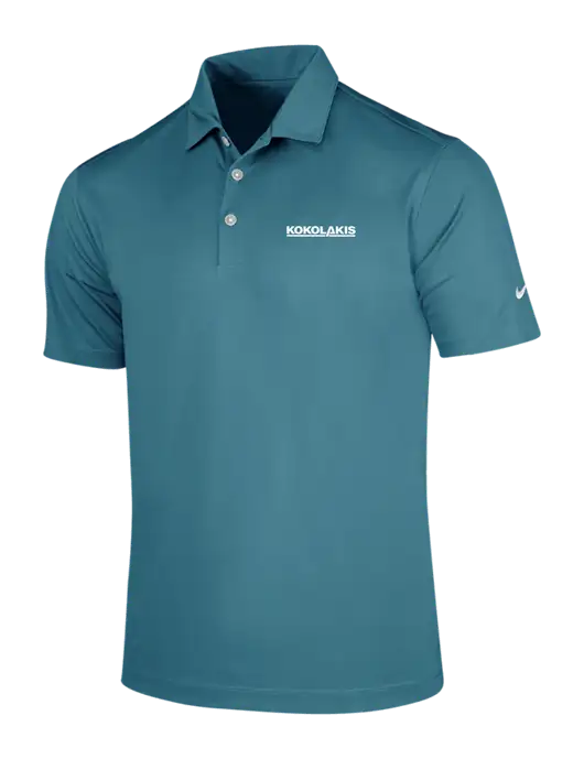 NIKE Dark Teal Dri-Fit Vertical Mesh Polo w/Kokolakis Logo