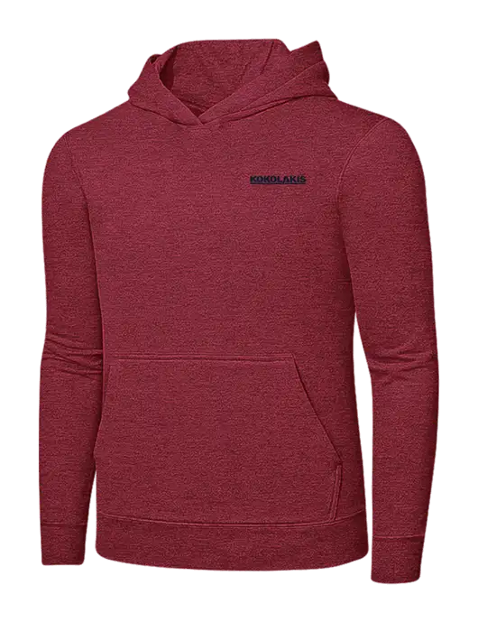 Heather Red 7.8 oz Ring Spun Hooded Sweatshirt w/Kokolakis Logo