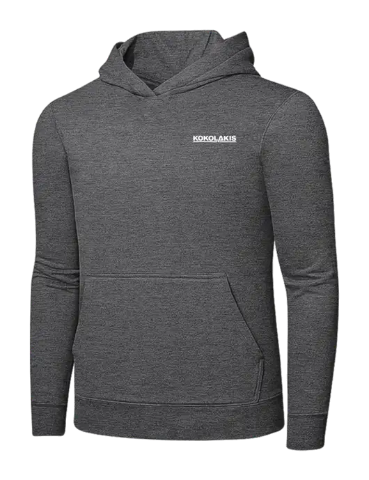 Graphite Heather 7.8. oz Ring Spun Hooded Sweatshirt w/Kokolakis Logo