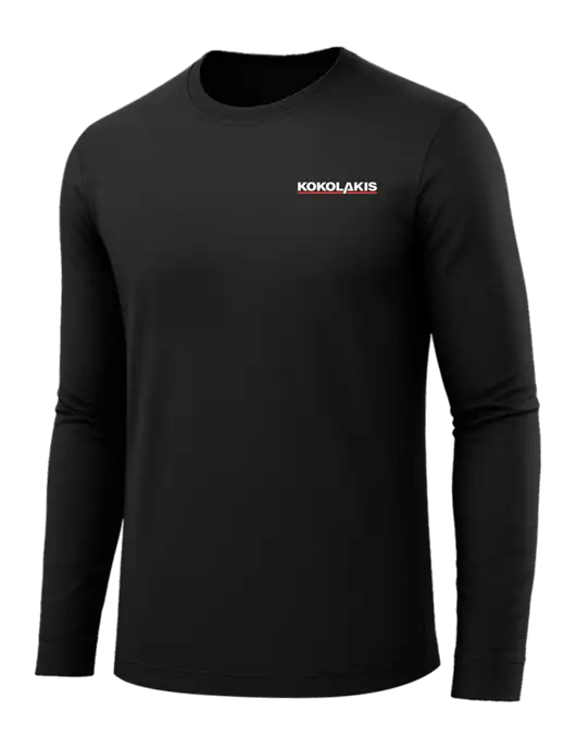 Long Sleeve Black PosiCharge Competitor Tee w/Kokolakis Logo