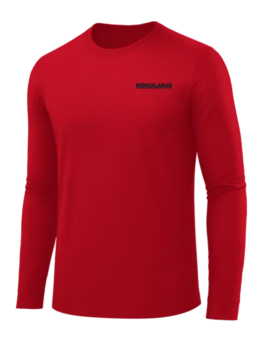 Long Sleeve Red PosiCharge Competitor Tee w/Kokolakis Logo