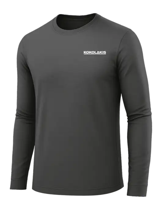 Long Sleeve Dark Grey PosiCharge Competitor Tee w/Kokolakis Logo