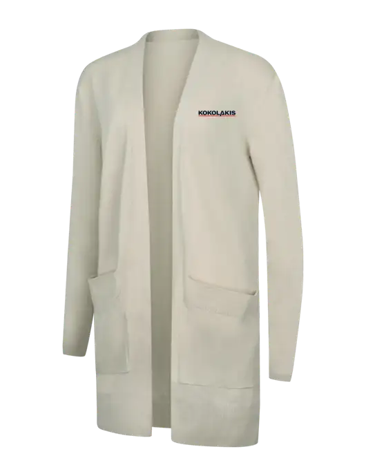Mercer+Mettle Womens Ivory Open Front Cardigan Sweater w/Kokolakis Logo