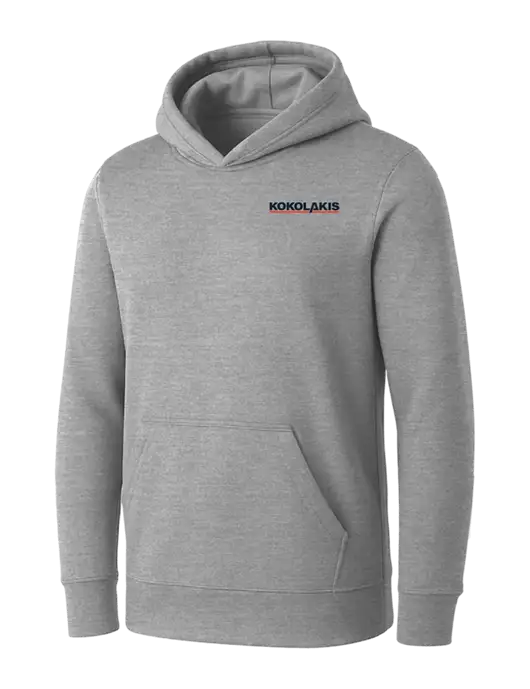Womens Light Grey Heather Core Fleece Pullover Hooded Sweatshirt w/Kokolakis Logo